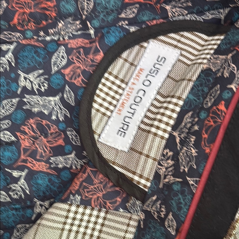 Men's Beige plaid Pants - Picture 5 of 6